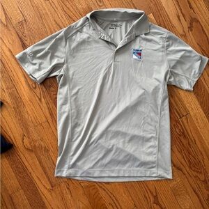 Nike Golf Team Issued NY Rangers Gray Polo Shirt